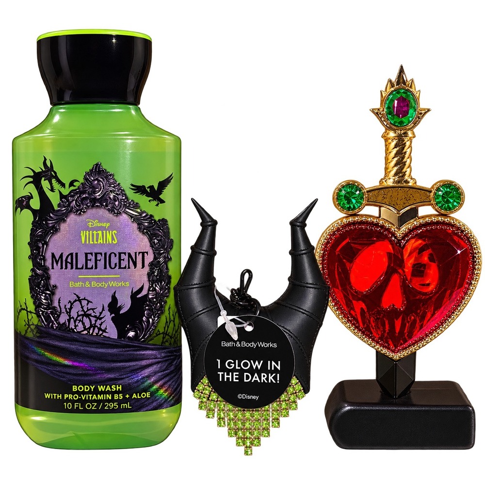 Bath & Body Works Disney Villains Maleficent Body Wash PocketBac Wallflower Set